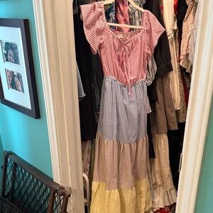 Urban Outfitters Red, Blue, and Yellow Maxi Dress